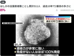 持续蔓延 日本2026年麻疹病例累计超500例